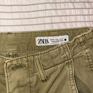 Zara Olive Green Cargo Pants